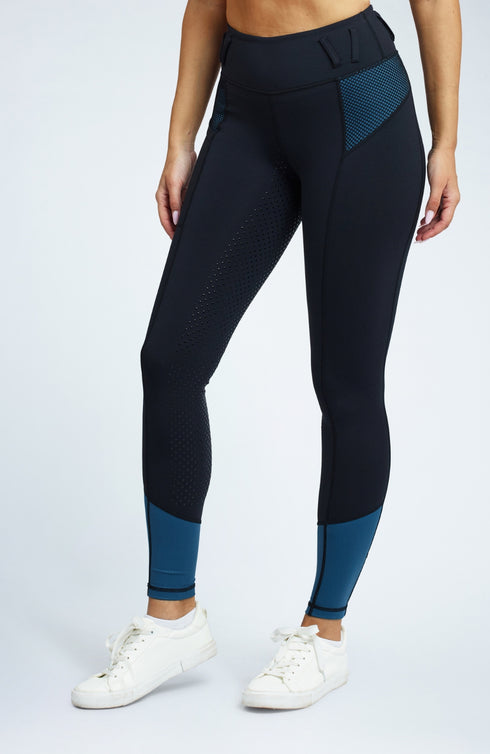 BARE Performance Riding Tights - Teal Glamour